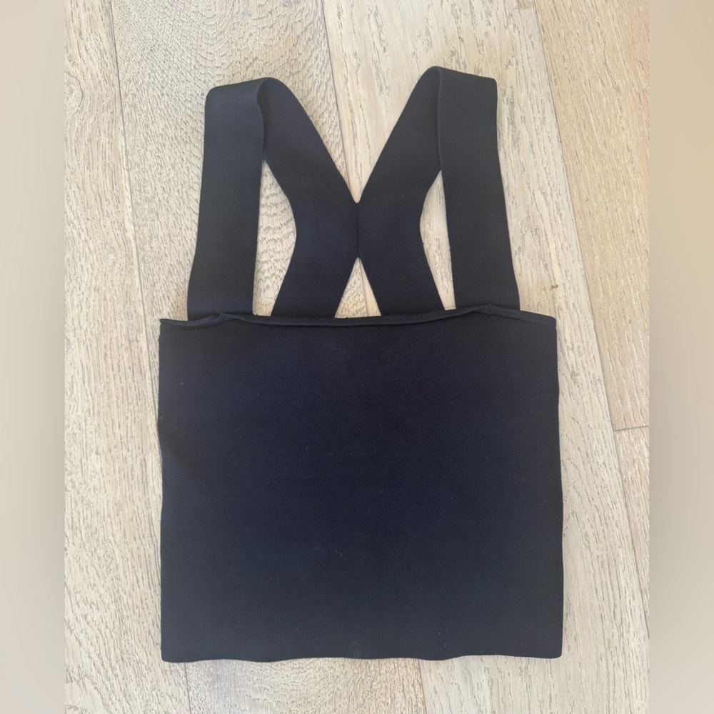 Express Cropped Body Con Tank Top Black XS